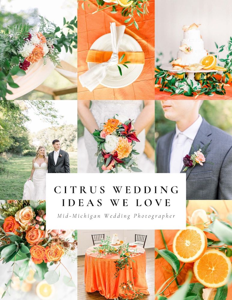 citrus wedding ideas blog pin