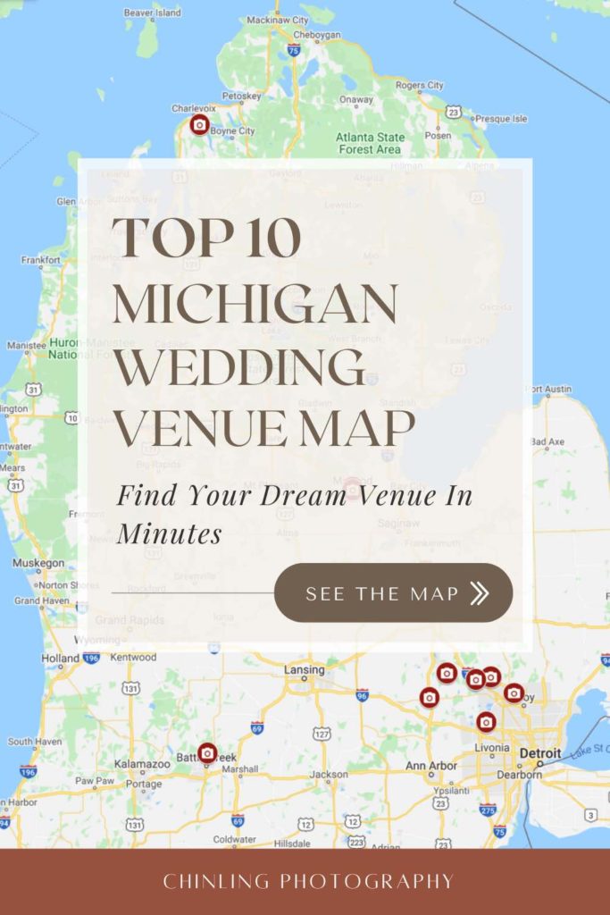 best Michigan outdoor Wedding Venue Map