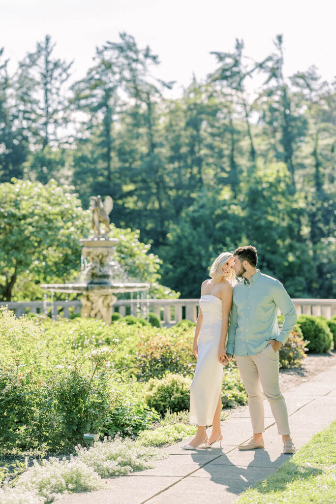 Cranbrook Gardens Engagement Session in Bloomfield Hills 