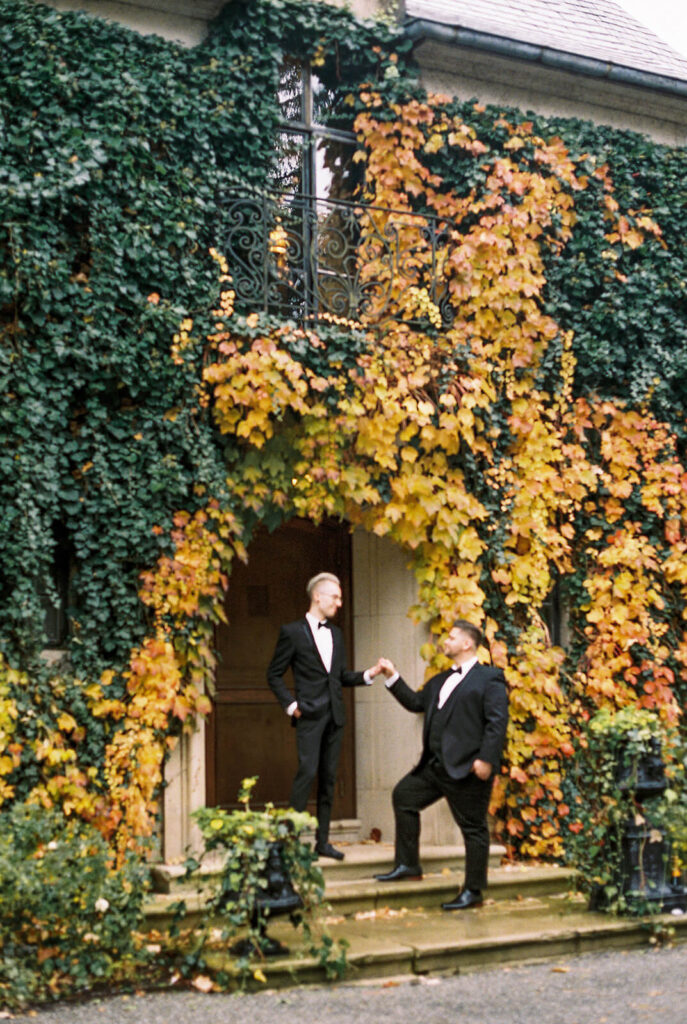 Greencrest Manor same-sex wedding photo with two grooms