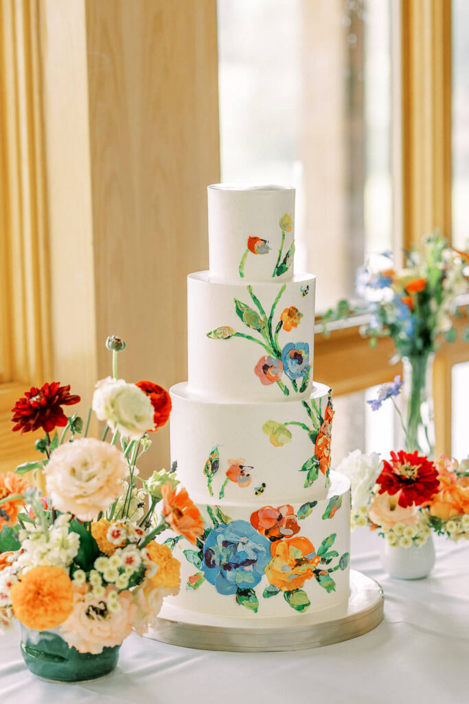 Wildflower Wedding Cake by Sweet Heather Anne at Indian Springs Metropark