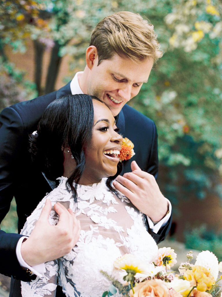 Nigerian American bride and groom