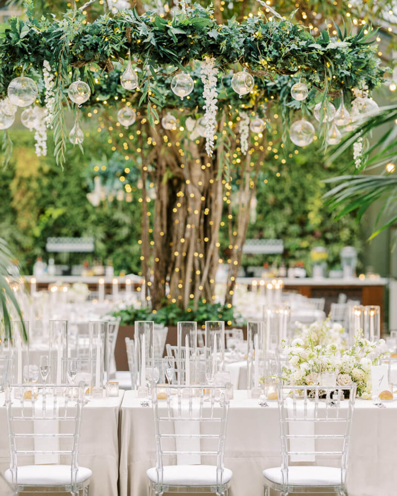 Planterra Conservatory wedding reception detail photos