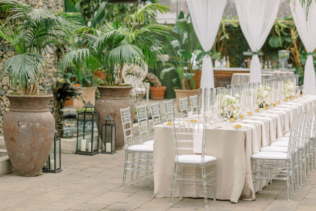 Planterra Conservatory wedding reception table