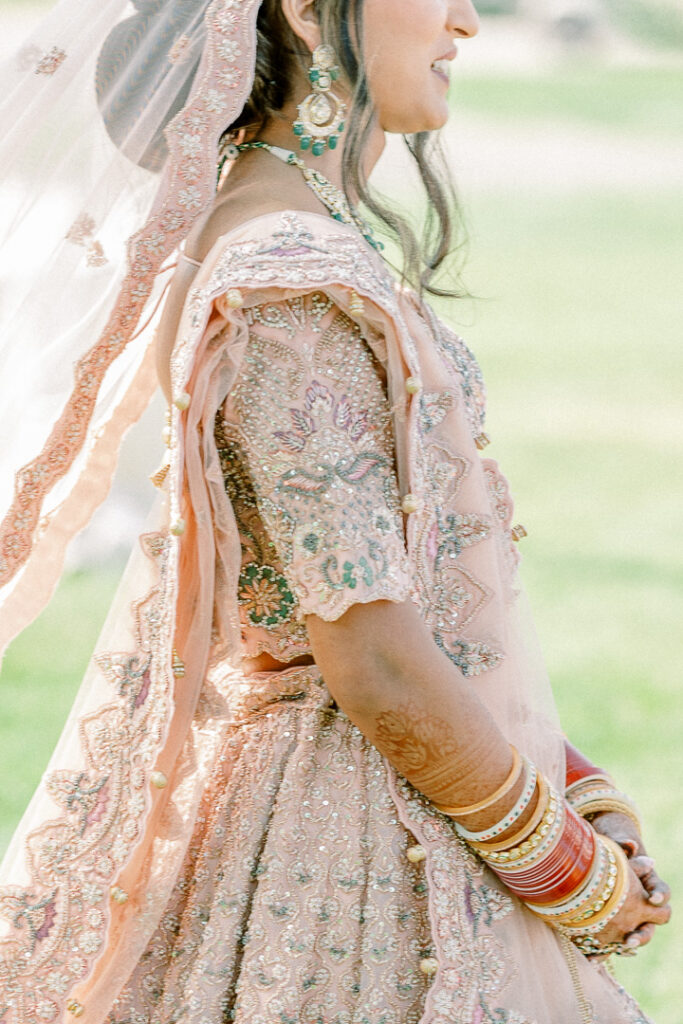 Detroit Indian Wedding Film Photographer walking down the aisle