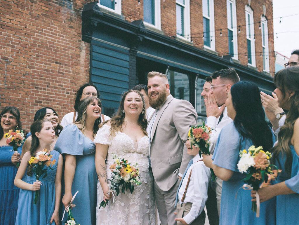 Holly Vault wedding bridal party on 120mm film