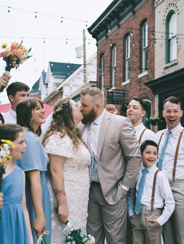 Holly Vault wedding bridal party on 120mm film