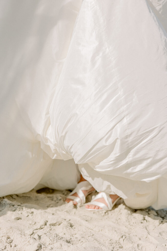 Vintage dress with Ivory Ribbon Block Heels bella Belle shoe beach wedding