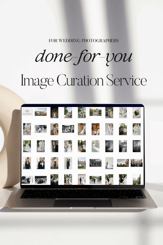Wedding gallery curation service for wedding photographers
