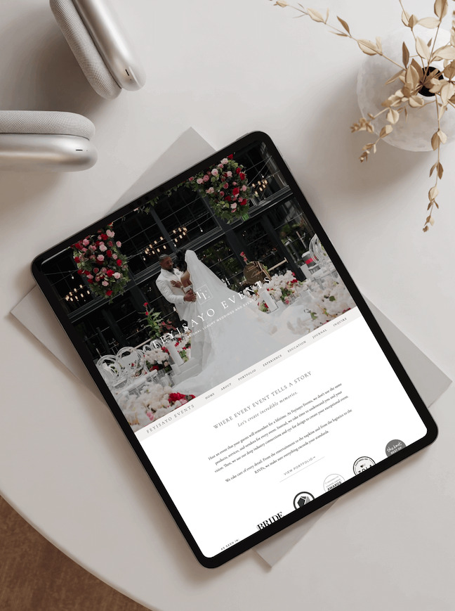 Luxury wedding planner showit web designer